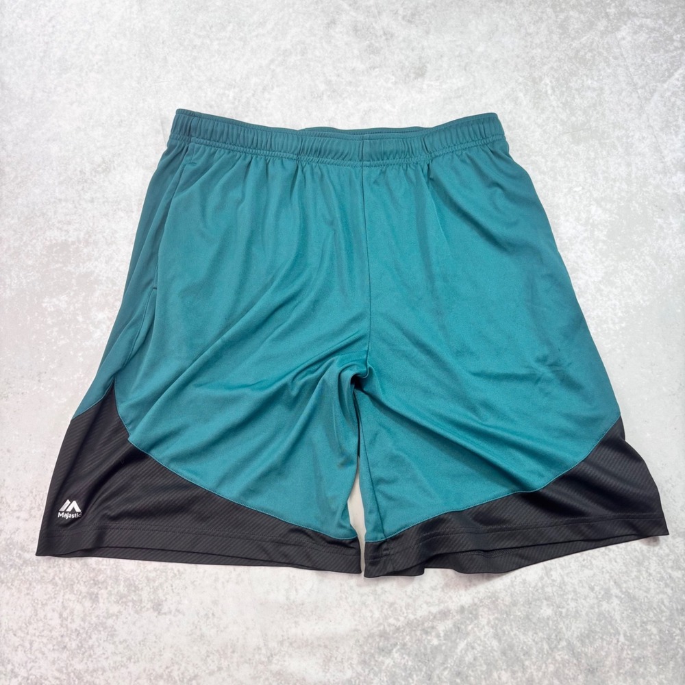 Philadelphia Eagles Majestic Cool Base Athletic Shorts Men's XL Teal Black NFL